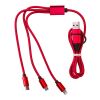 Nylon charging cable Leif red