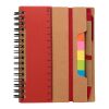 Recycled paper notebook Angela red