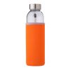 Glass bottle (500 ml) with neoprene sleeve Nika orange