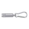 Aluminium mini torch with carabiner Tracy silver