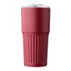 Recycled stainless steel double-walled drinking mug (500 ml) Kael burgundy