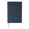 Recycled PU notebook (A5) and ballpen set Tarek blue