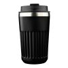 Recycled stainless steel travel mug (400 ml) Chiara black