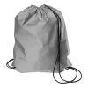 Synthetic fibre (190D) reflective drawstring backpack Melila grey | No Branding | not available | not available