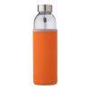 Glass bottle (500 ml) with neoprene sleeve Nika orange | No Branding | not available | not available