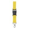 Polyester (300D) lanyard and key holder Bobbi yellow | No Branding | not available | not available