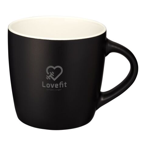 Riviera ceramic mug 340 ml Standard | Solid black-White | not available | No Branding | not available | not available