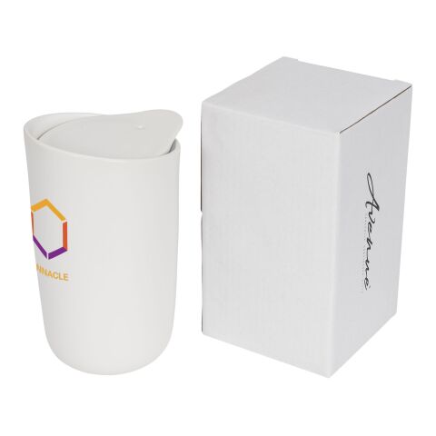 Mysa 410 ml double-walled ceramic tumbler Standard | White | No Branding | not available | not available