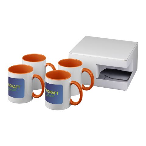 Ceramic sublimation mug 4-pieces gift set Standard | Orange | No Branding | not available | not available