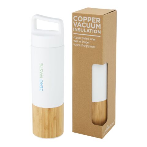 Torne 540 ml copper vacuum insulated stainless steel bottle with bamboo outer wall Standard | White | No Branding | not available | not available