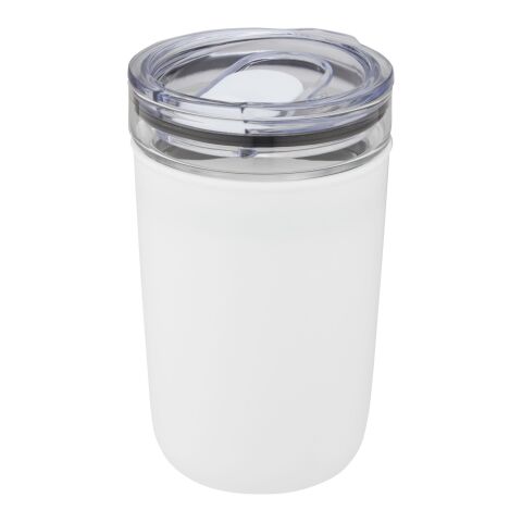 Bello 420 ml glass tumbler with recycled plastic outer wall Standard | White | No Branding | not available | not available