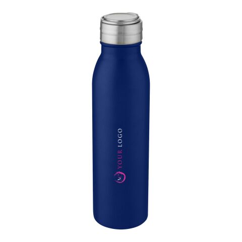 Harper 700 ml stainless steel sport bottle with metal loop Standard | Mid blue | No Branding | not available | not available