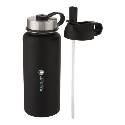 Supra 1 L copper vacuum insulated sport bottle with 2 lids Standard | Solid black | No Branding | not available | not available