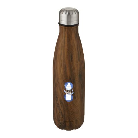 Cove 500 ml vacuum insulated stainless steel bottle with wood print Standard | Wood | No Branding | not available | not available