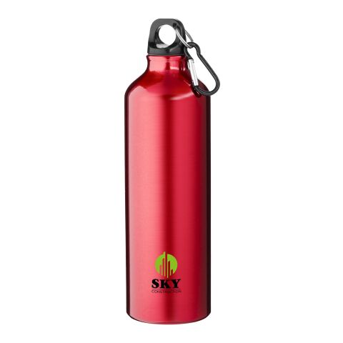 Oregon 770 ml RCS certified recycled aluminium water bottle with carabiner Standard | Red | No Branding | not available | not available