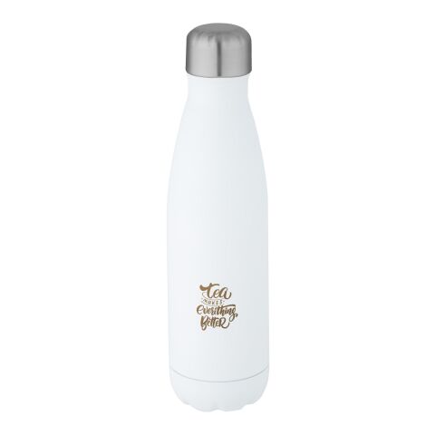 Cove 500ml recycled stainless steel vacuum insulated bottle Standard | White | No Branding | not available | not available