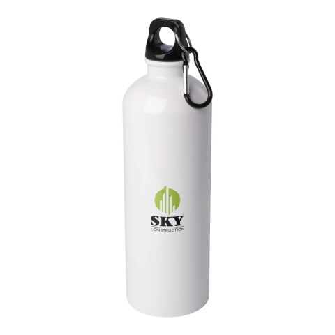 Oregon 750 ml RCS certified single wall stainless steel water bottle with carabiner Standard | White | No Branding | not available | not available