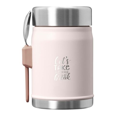 Stanley Legendary 400 ml food jar with spork Standard | Light pink | 1-color Pad Print | back | 30 mm x 55 mm