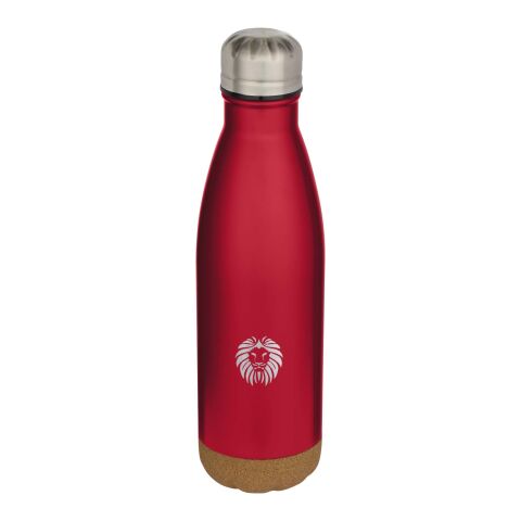 Cove 500 ml double wall vacuum insulated stainless steel water bottle with cork details