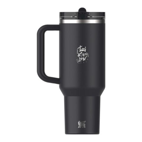 Stanley Quencher® ProTour 1180 ml recycled stainless steel insulated flip straw tumbler	 Solid black