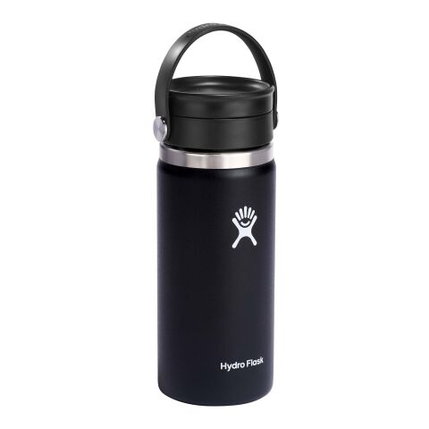 Hydro Flask Wide Mouth 473 ml insulated stainless steel tumbler with Flex Sip™ lid Black