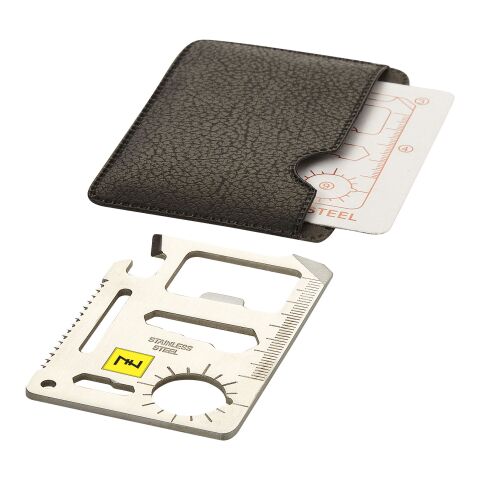 Saki 15-function pocket tool card Standard | Silver-Solid black | No Branding | not available | not available