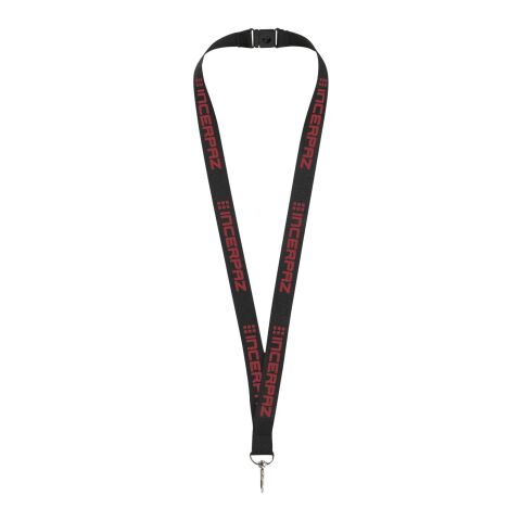 Lago lanyard with break-away closure Standard | Solid black | No Branding | not available | not available | not available