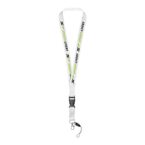 Sagan phone holder lanyard with detachable buckle Standard | White | No Branding | not available | not available | not available