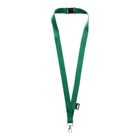Tom recycled PET lanyard with breakaway closure Standard | Green | No Branding | not available | not available