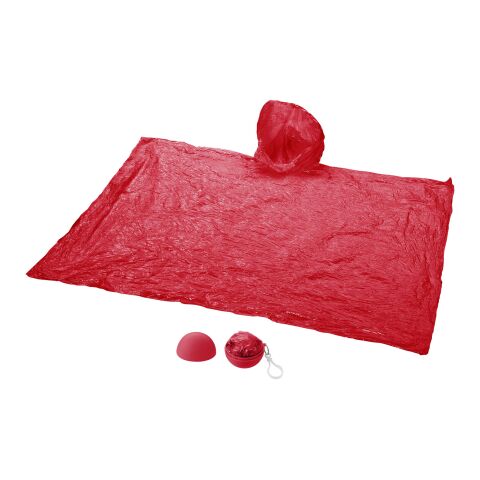 Xina rain poncho in storage ball with keychain Standard | Red | No Branding | not available | not available