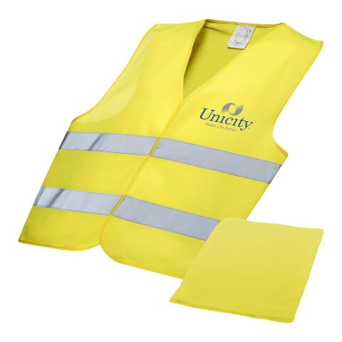 Watch-out XL safety vest in pouch for professional use neon yellow | No Branding | not available | not available