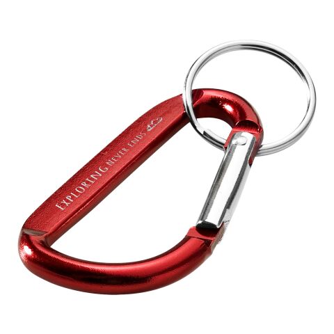 Timor recycled aluminium carabiner keychain