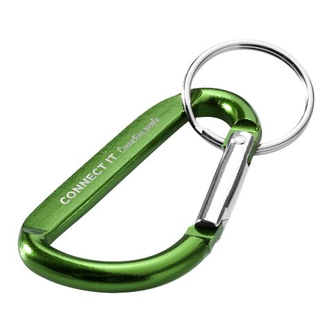 Timor recycled aluminium carabiner keychain
