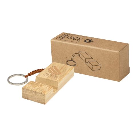 Bosona bamboo phone holder with keychain Standard | Wood | No Branding | not available | not available