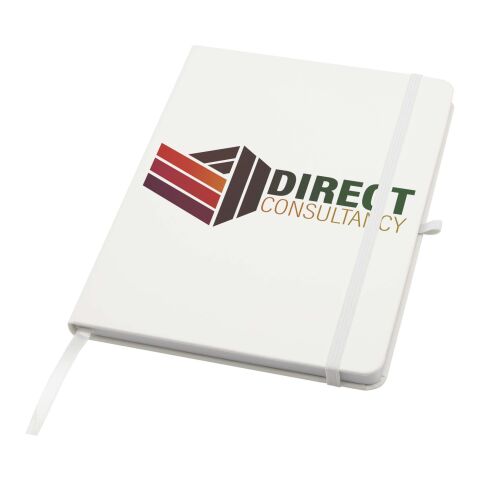 Teak A5 recycled hard cover notebook with lined pages Standard | White | No Branding | not available | not available
