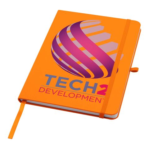 Teak A5 recycled hard cover notebook with lined pages Standard | Orange | not available | No Branding | not available | not available