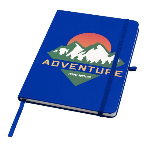 Teak A5 recycled hard cover notebook with lined pages Standard | Royal blue | No Branding | not available | not available