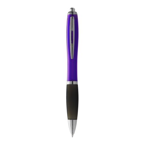Nash ballpoint pen coloured barrel and black grip Standard | Purple-Solid black | No Branding | not available | not available
