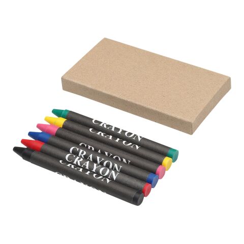 Ayo 6-piece coloured crayon set Standard | Grey | No Branding | not available | not available | not available