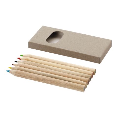 Ayola 6-Piece Coloured Pencil Set Standard | Light grey | No Branding | not available | not available | not available