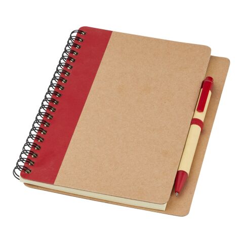 Priestly recycled notebook with pen Standard | Natural-Red | No Branding | not available | not available | not available