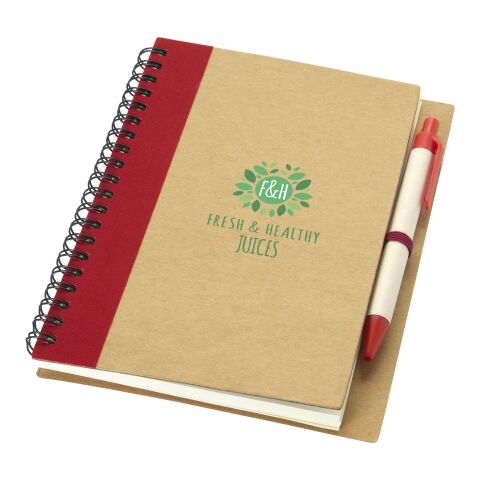 Priestly recycled notebook with pen Standard | Natural-Red | No Branding | not available | not available | not available