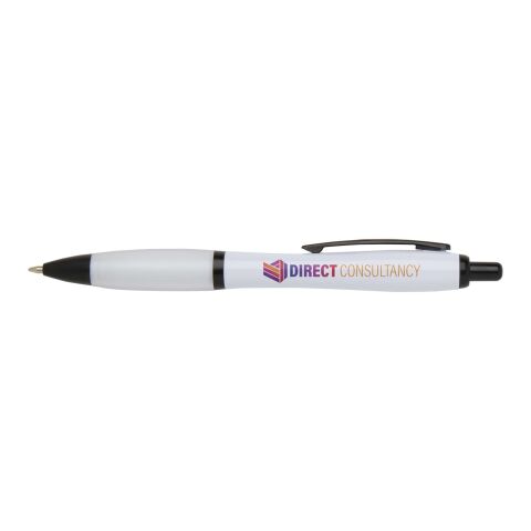 Nash recycled plastic ballpoint pen with black trims (black ink) Standard | White | No Branding | not available | not available