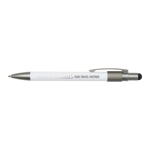 Rill RCS recycled ballpoint pen with stylus and fidget spinner (black ink) Standard | White | No Branding | not available | not available