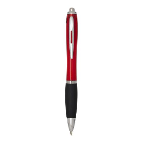 Nash RCS recycled plastic ballpoint pen with coloured barrel and black grip (black ink) Standard | Red | No Branding | not available | not available