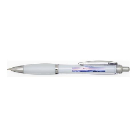 Nash RCS recycled plastic ballpoint pen with coloured barrel and grip (black ink) Standard | White | No Branding | not available | not available