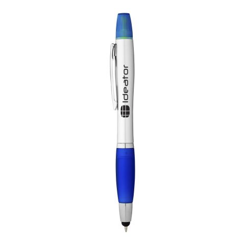 Nash stylus ballpoint pen and highlighter Standard | Silver-Royal blue | No Branding | not available | not available
