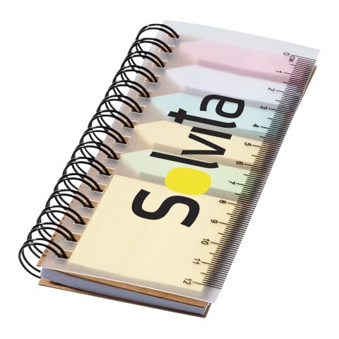 Spinner spiral notebook with coloured sticky notes Standard | Natural | Without Branding | not available | not available