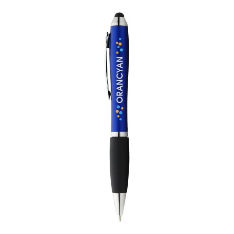 Blue Ink Nash Coloured Stylus Ballpoint Pen Black Grip Standard | Royal blue-Solid black | No Branding | not available | not available