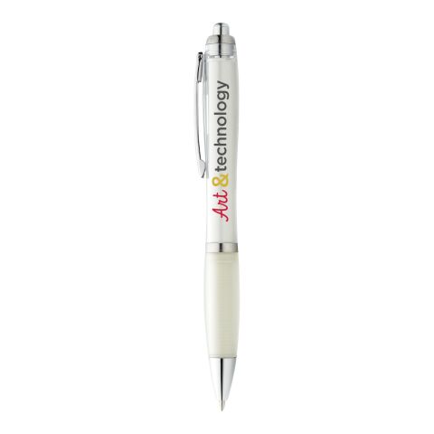 Nash Coloured Barrel &amp; Grip Ballpoint Pen Standard | White | No Branding | not available | not available